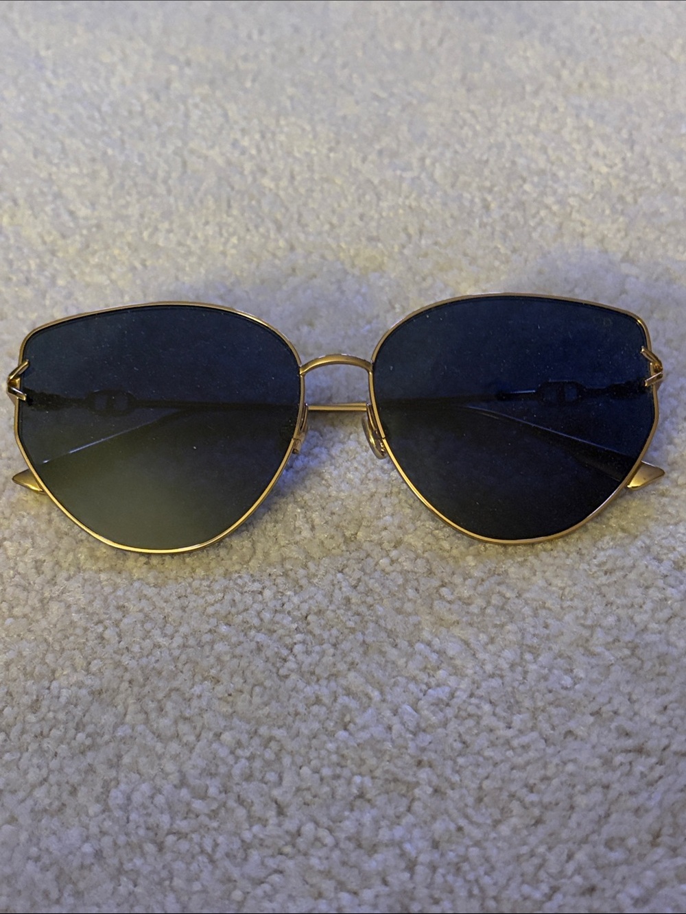 Christian Dior Black & Gold Sunglasses